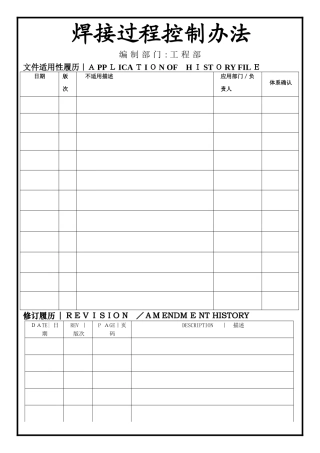 焊接过程控制办法