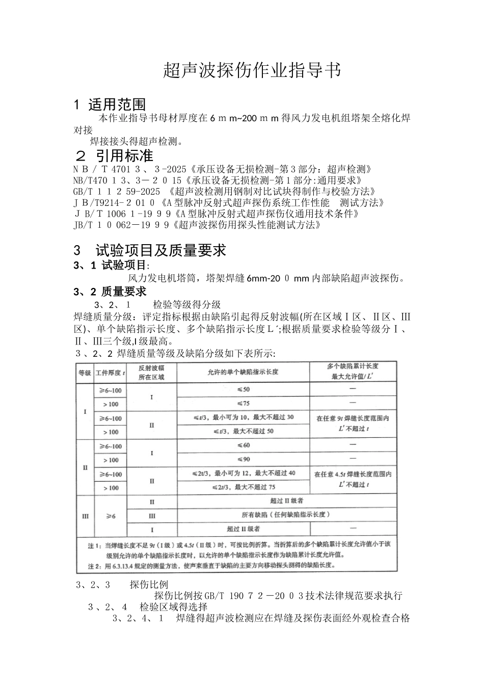 焊缝超声波作业指导书_第1页