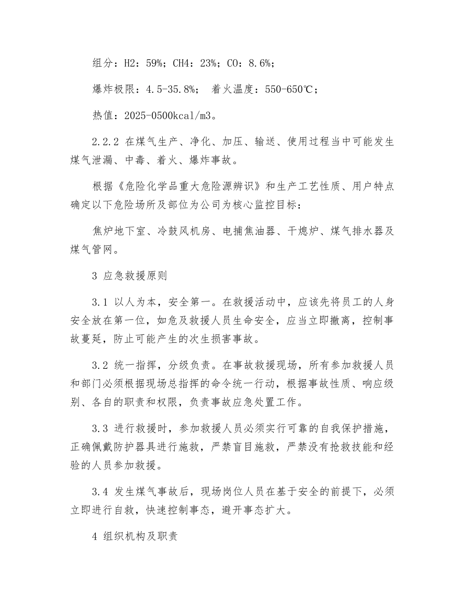 煤气系统安全事故应急预案_第2页