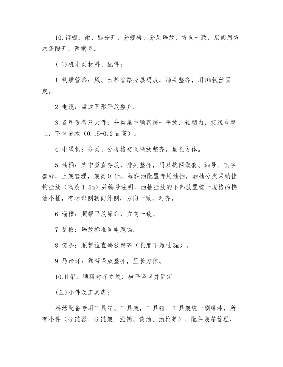 煤矿掘进工作面文明生产管理标准_第3页