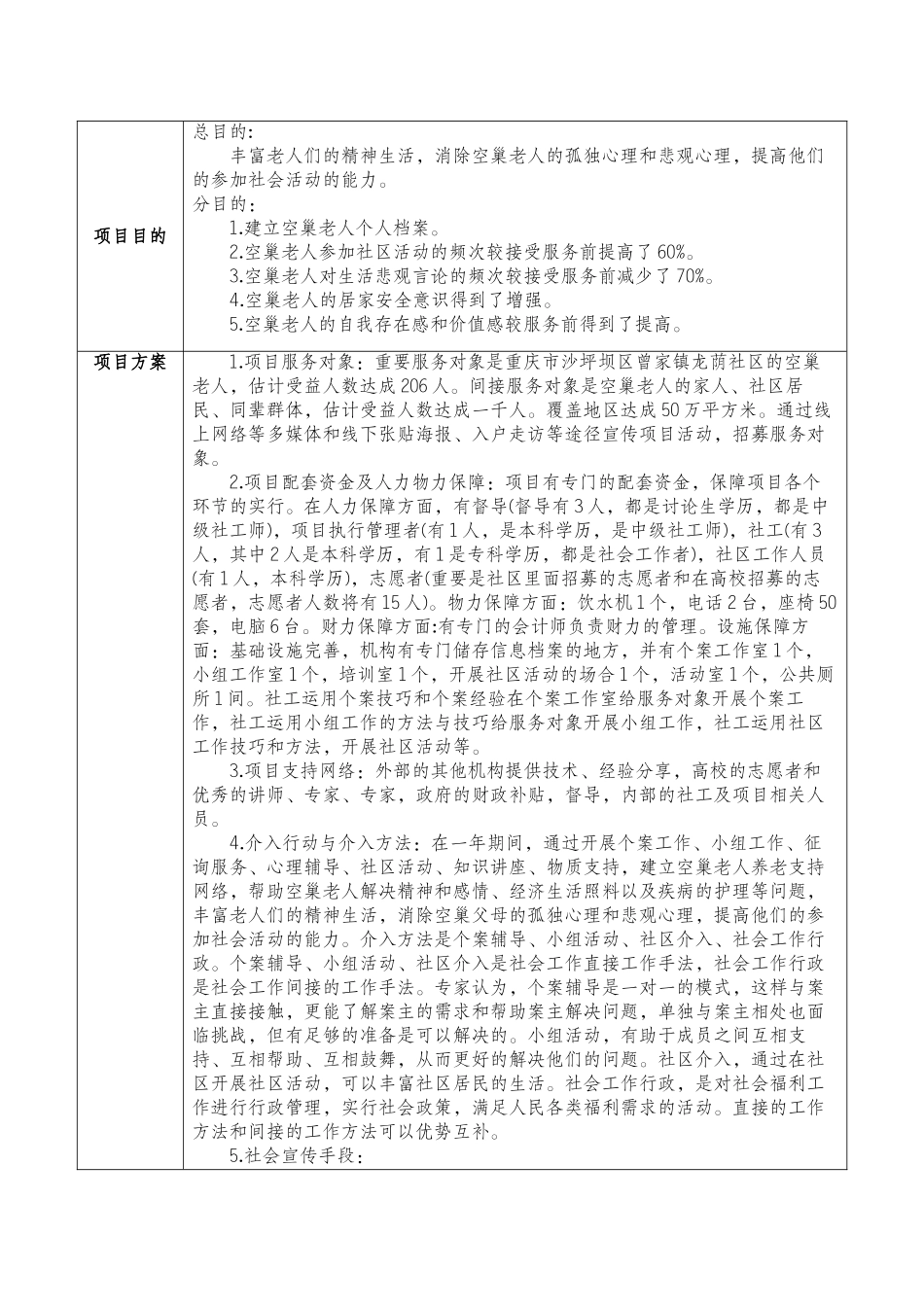 燕归巢空巢老人社会工作服务项目_第3页
