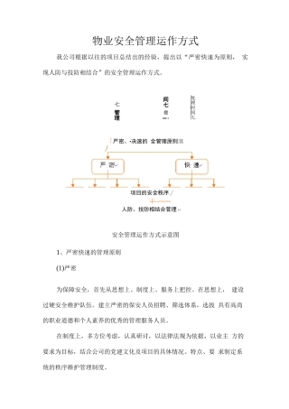 物业安全管理运作方式