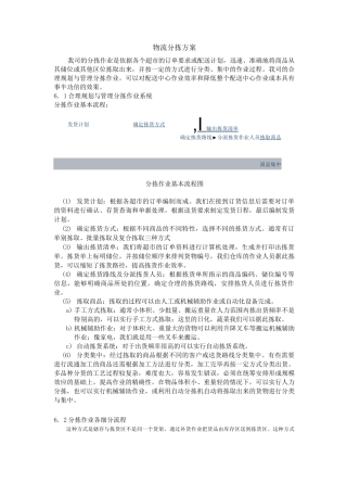 物流分拣方案