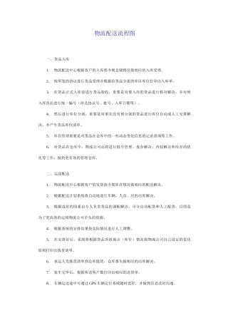 物流配送流程图