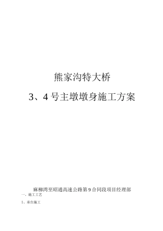 特大桥高墩施工方案
