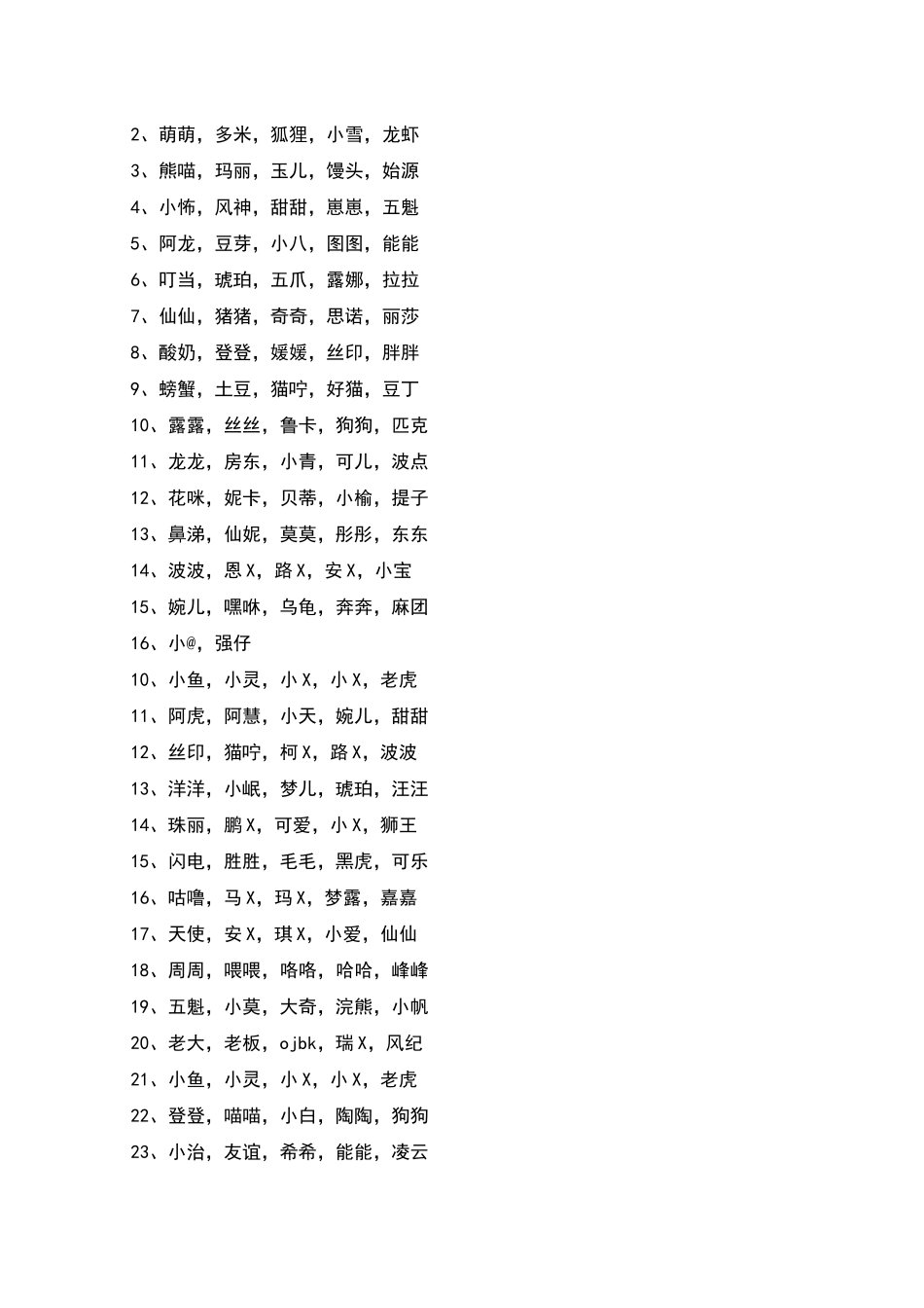 猫猫名字-优选300例_第2页