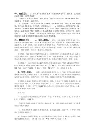玉米生长各阶段病虫害及防治办法