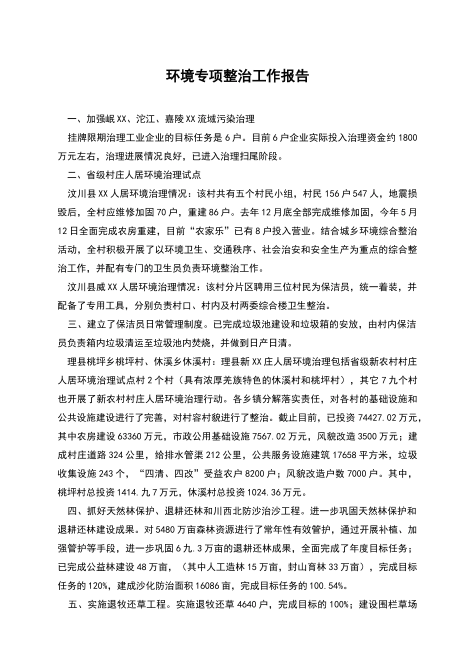 环境专项整治工作报告_第1页