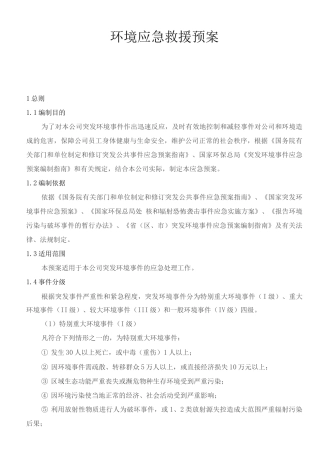 环境专项应急预案