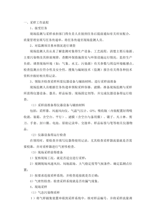 环境空气采样操作规程