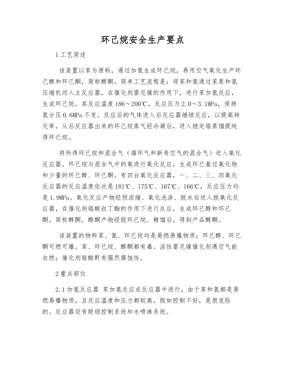 环己烷安全生产要点_第1页