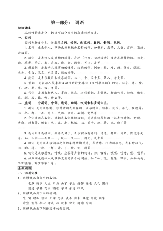 现代汉语语法讲义之词语讲义