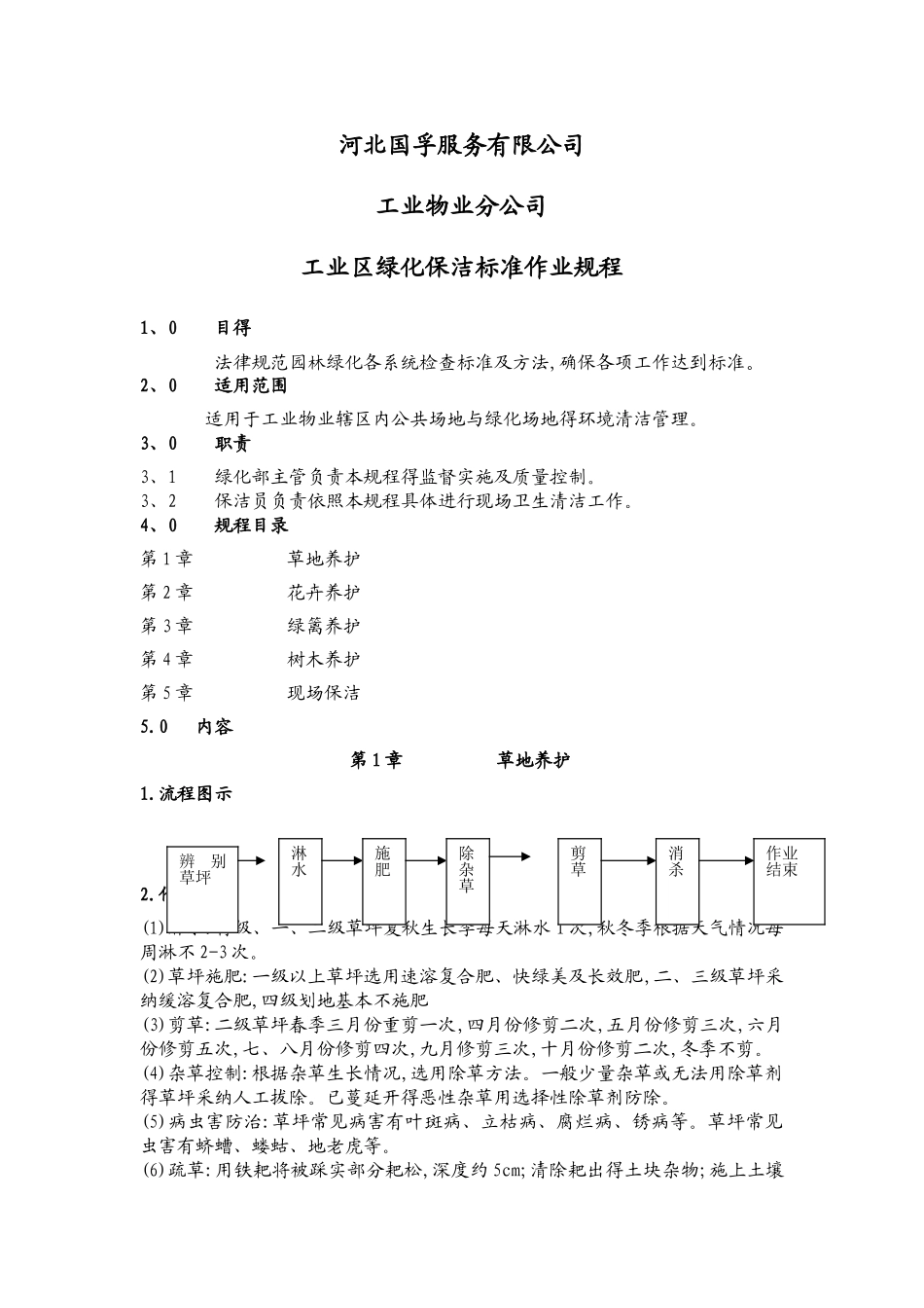 现场保洁绿化标准_第1页