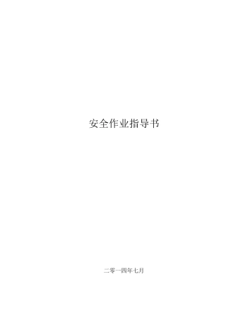 现场检测安全作业指导书