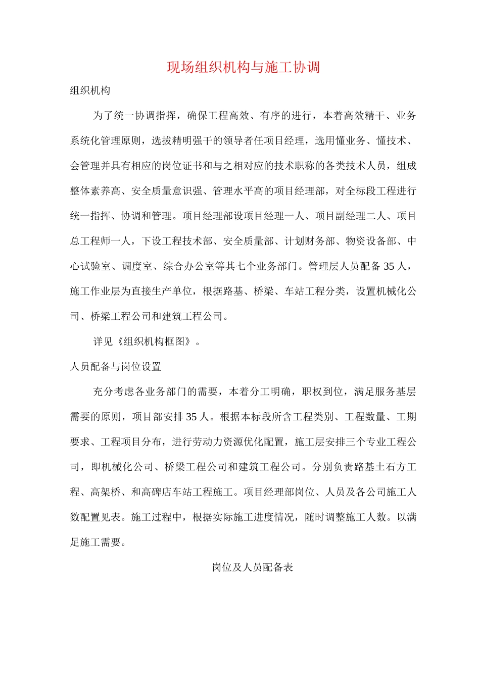 现场组织机构与施工协调_第1页
