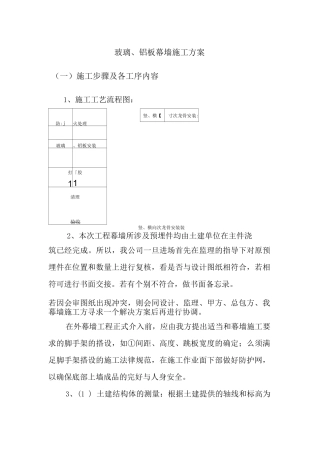 玻璃、铝板幕墙施工方案
