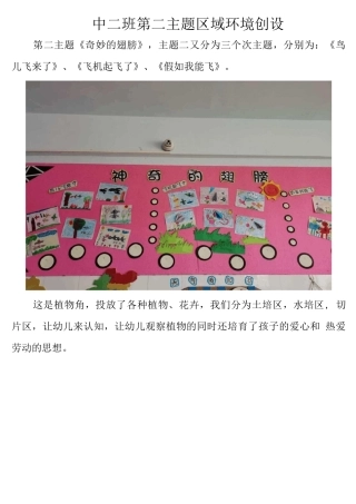 班主题二区域环境设计