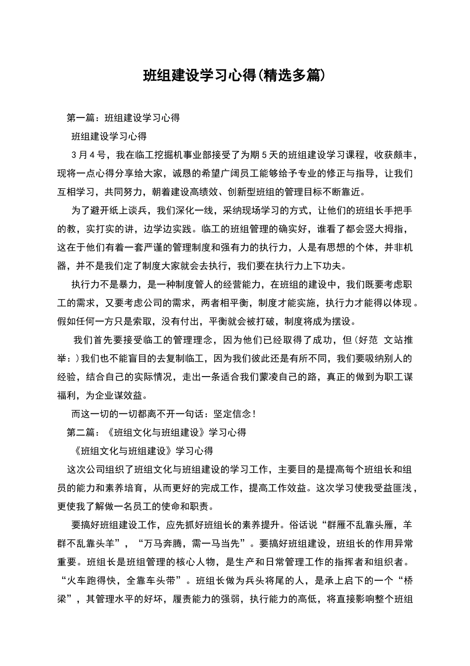 班组建设学习心得_第1页