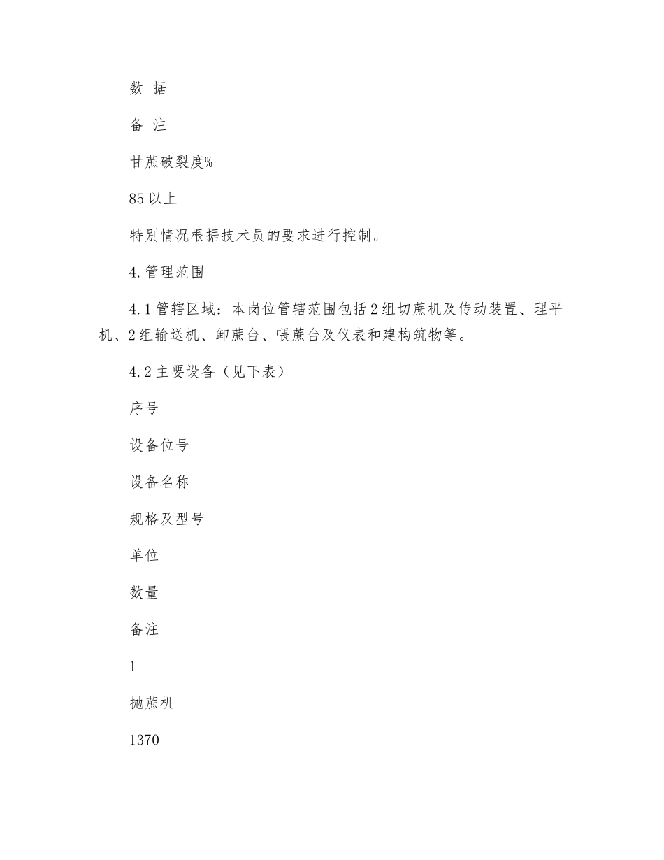 甘蔗预处理岗位操作规程_第2页