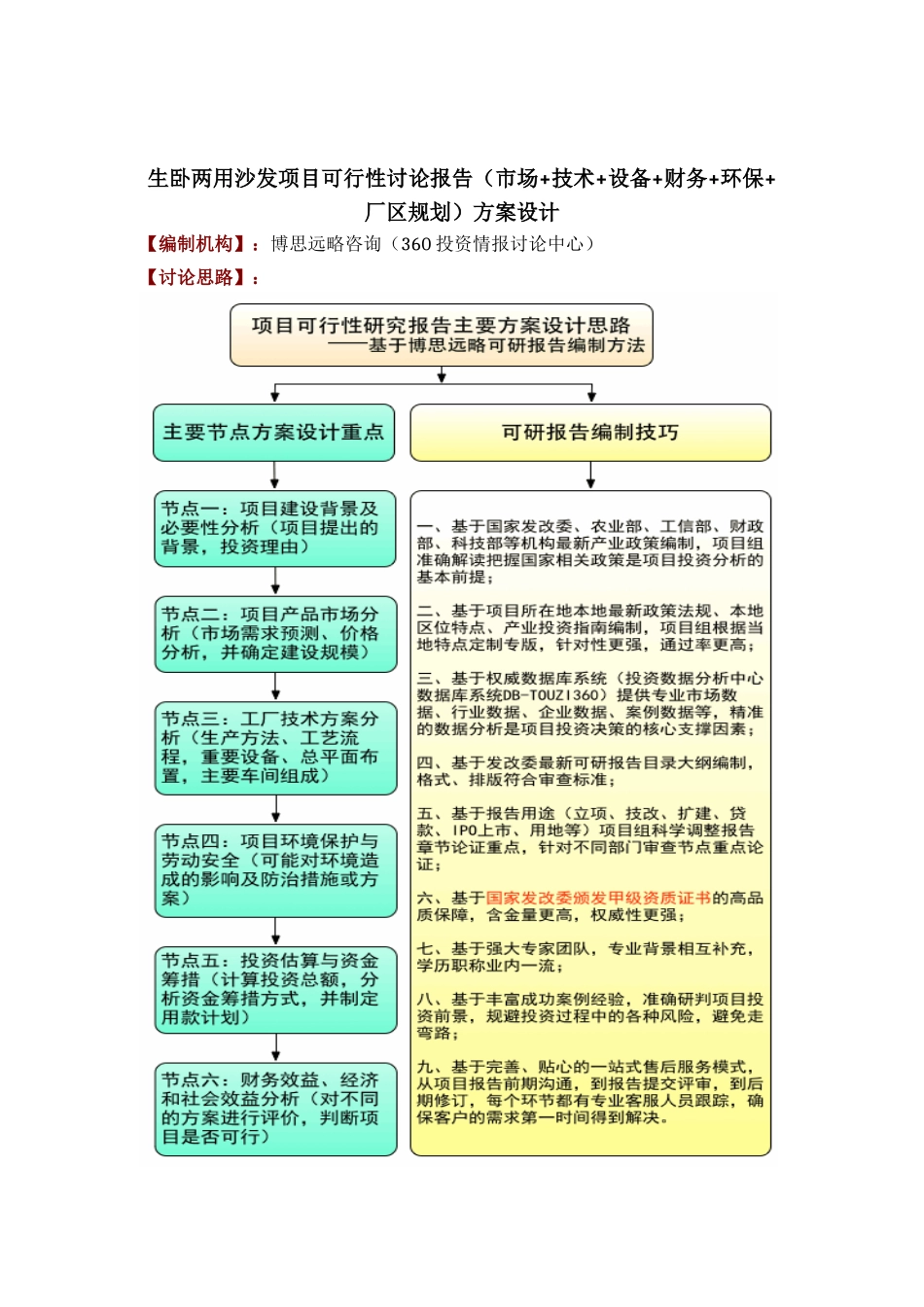 生卧两用沙发项目可行性研究报告方案设计_第1页