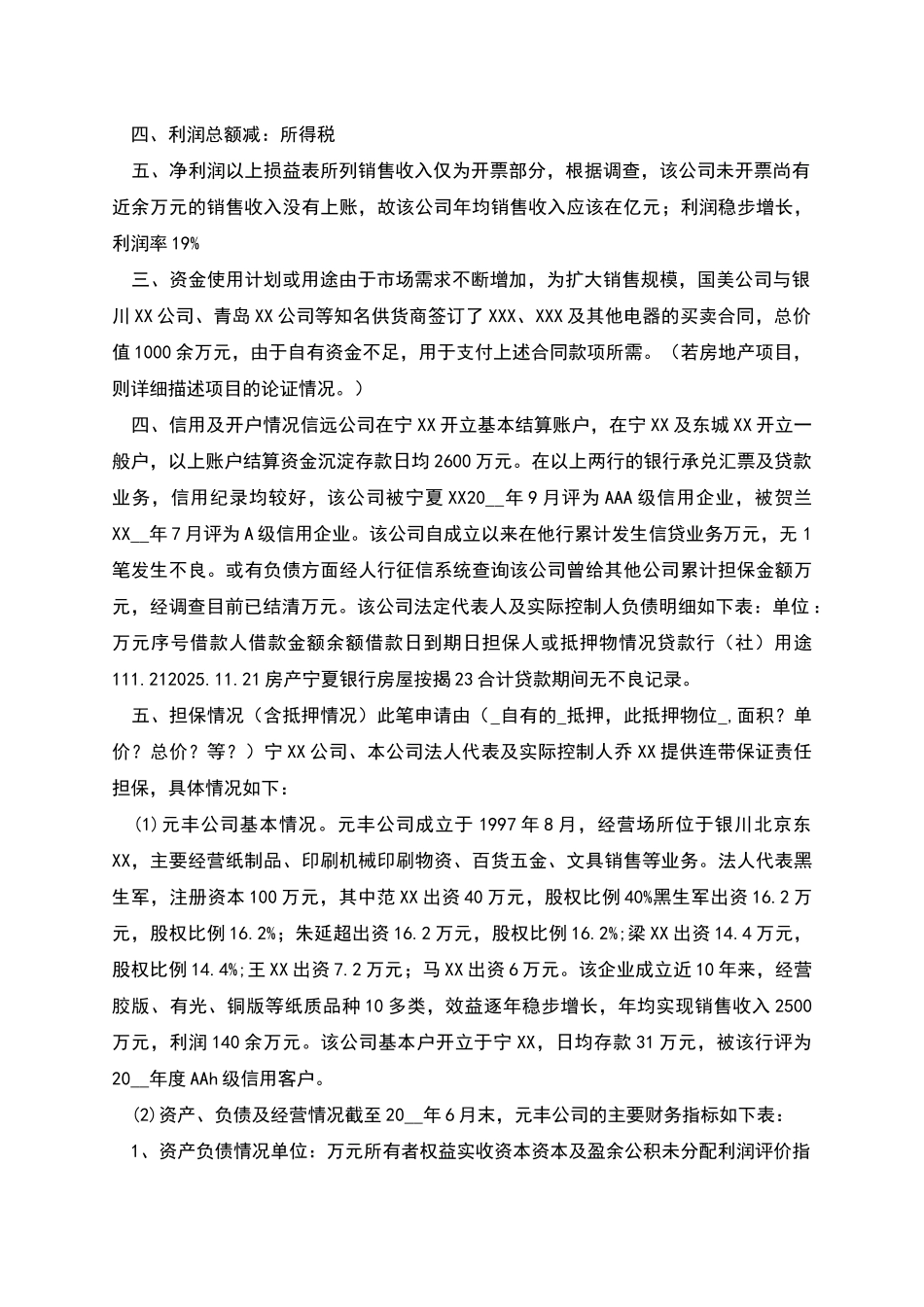 申请融资报告模板_第3页