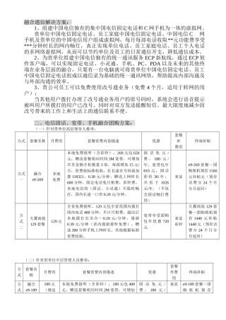 电信融合通信解决方案