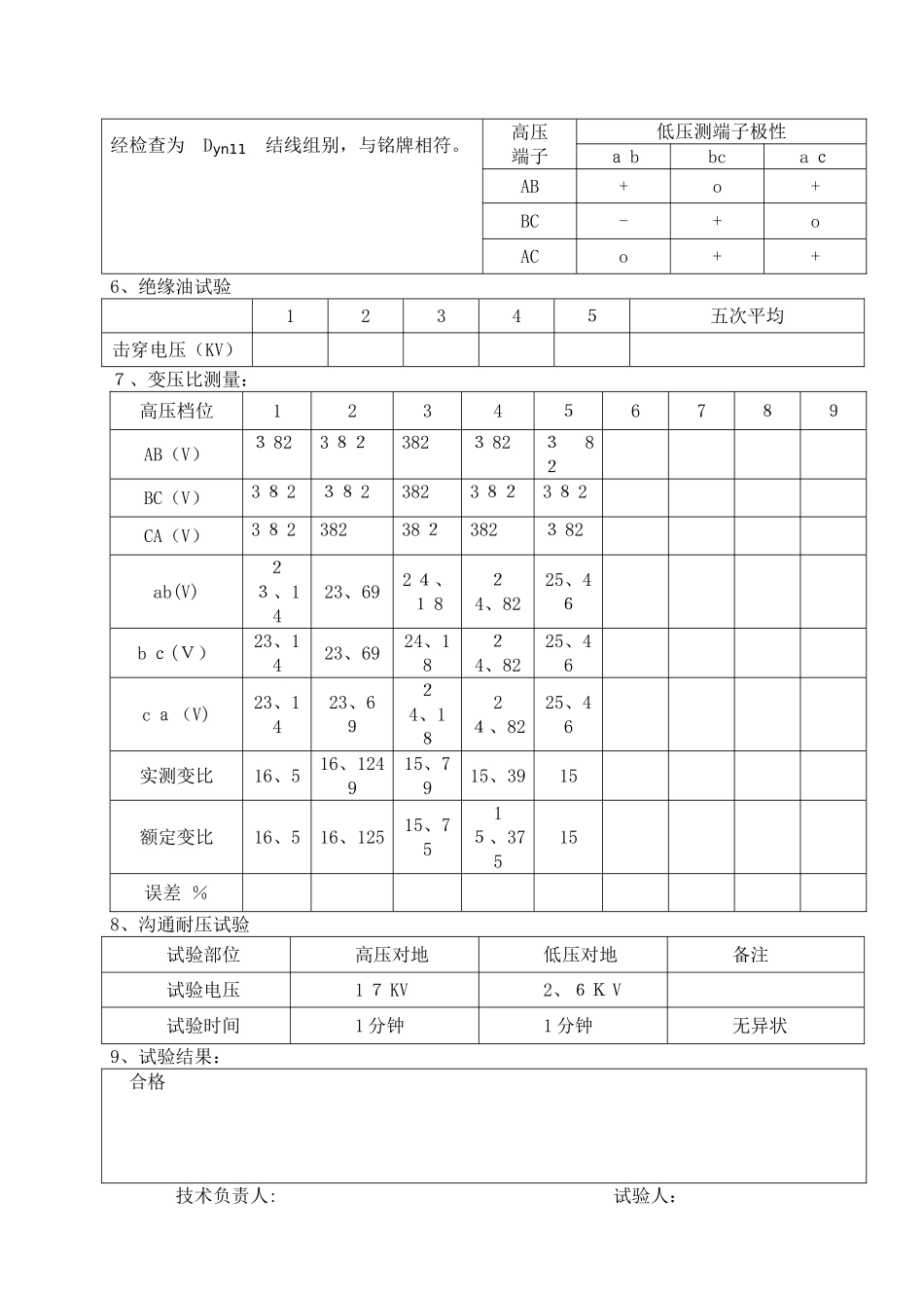 电力变压器试验报告_第2页