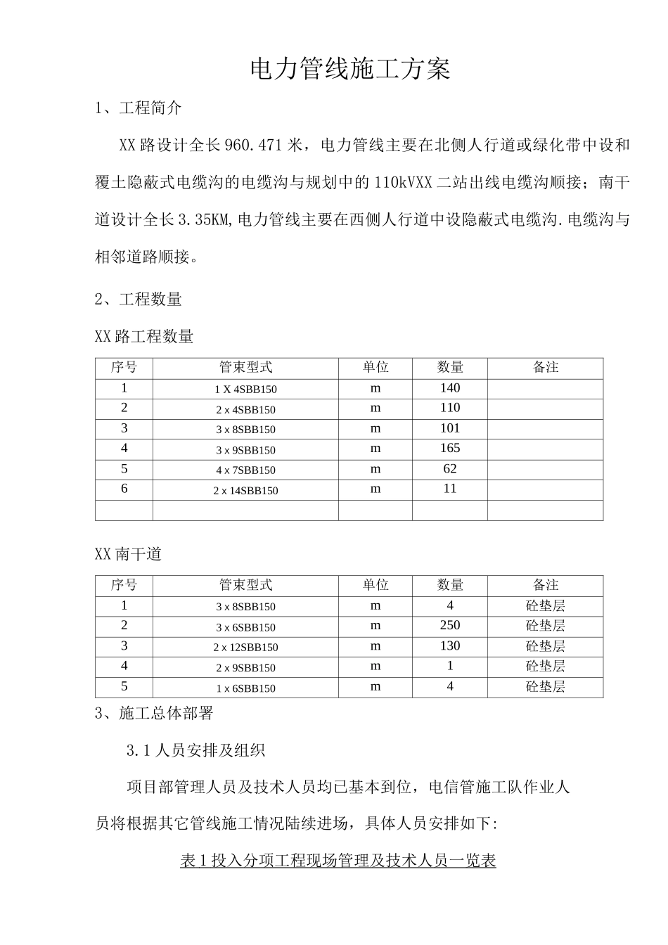 电力管线施工方案_第1页