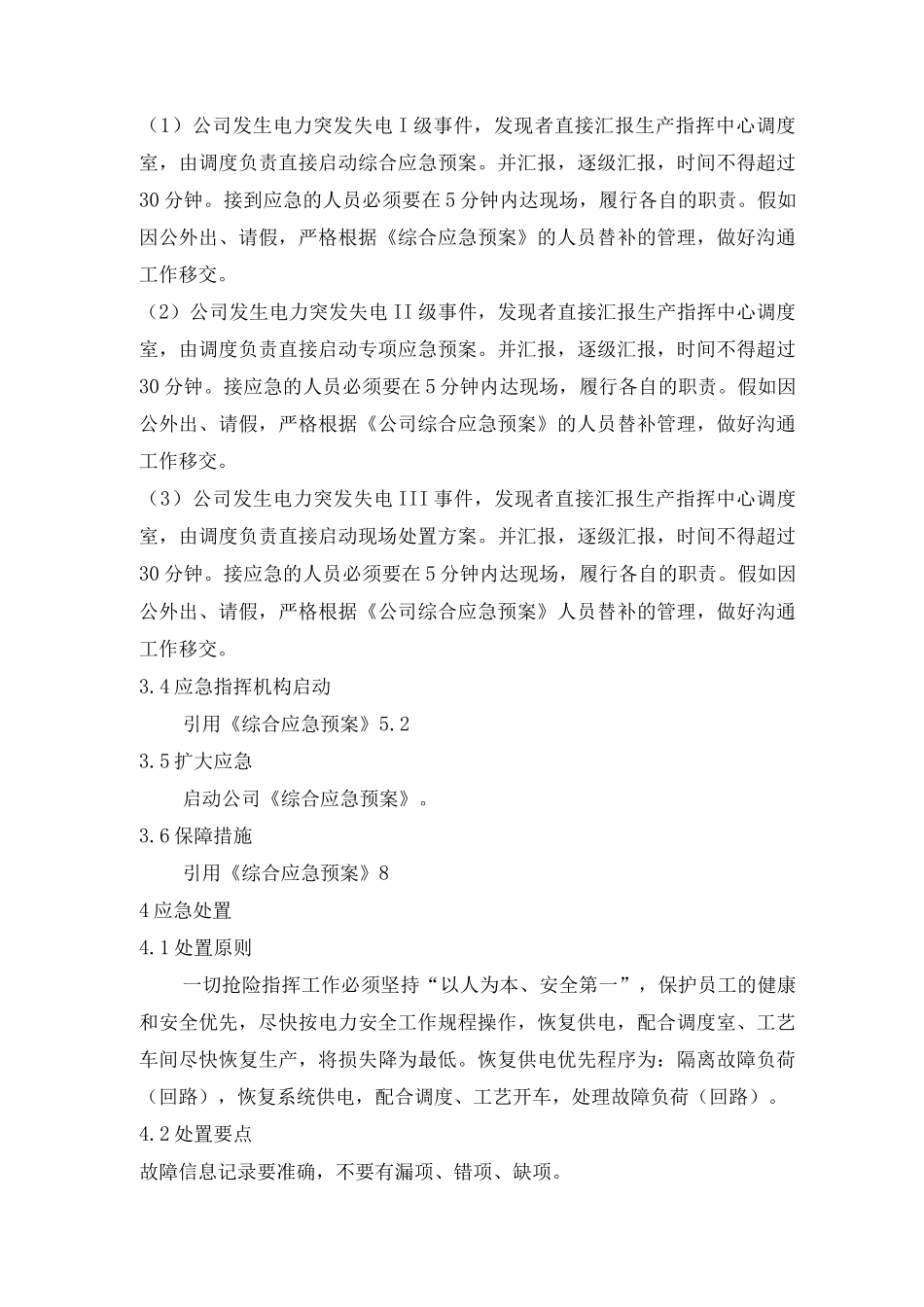 电力系统突发失电专项预案_第3页