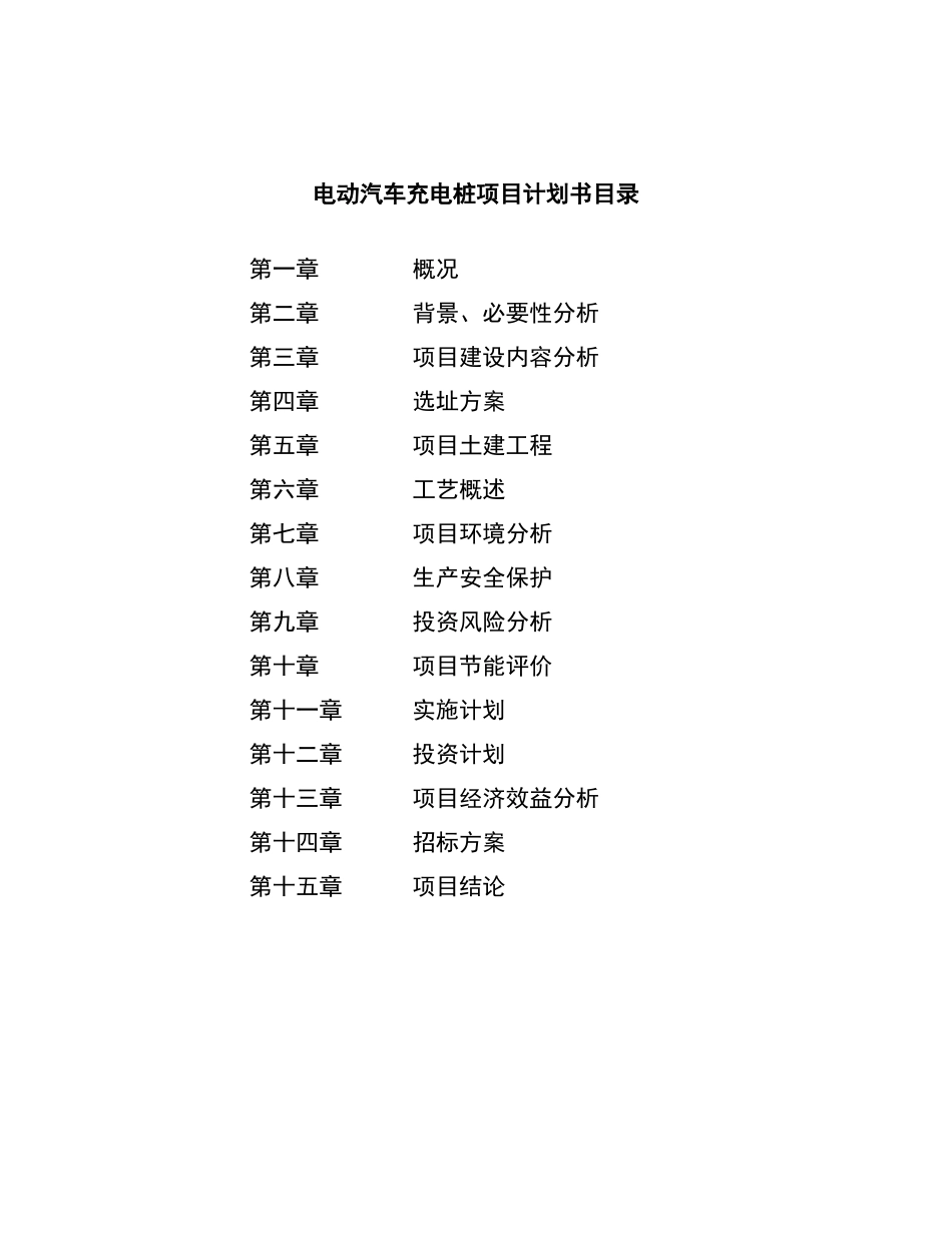 电动汽车充电桩项目计划书 _第3页