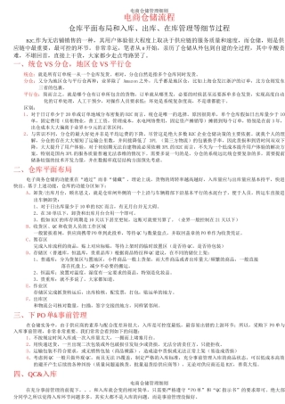 电商仓储管理细则