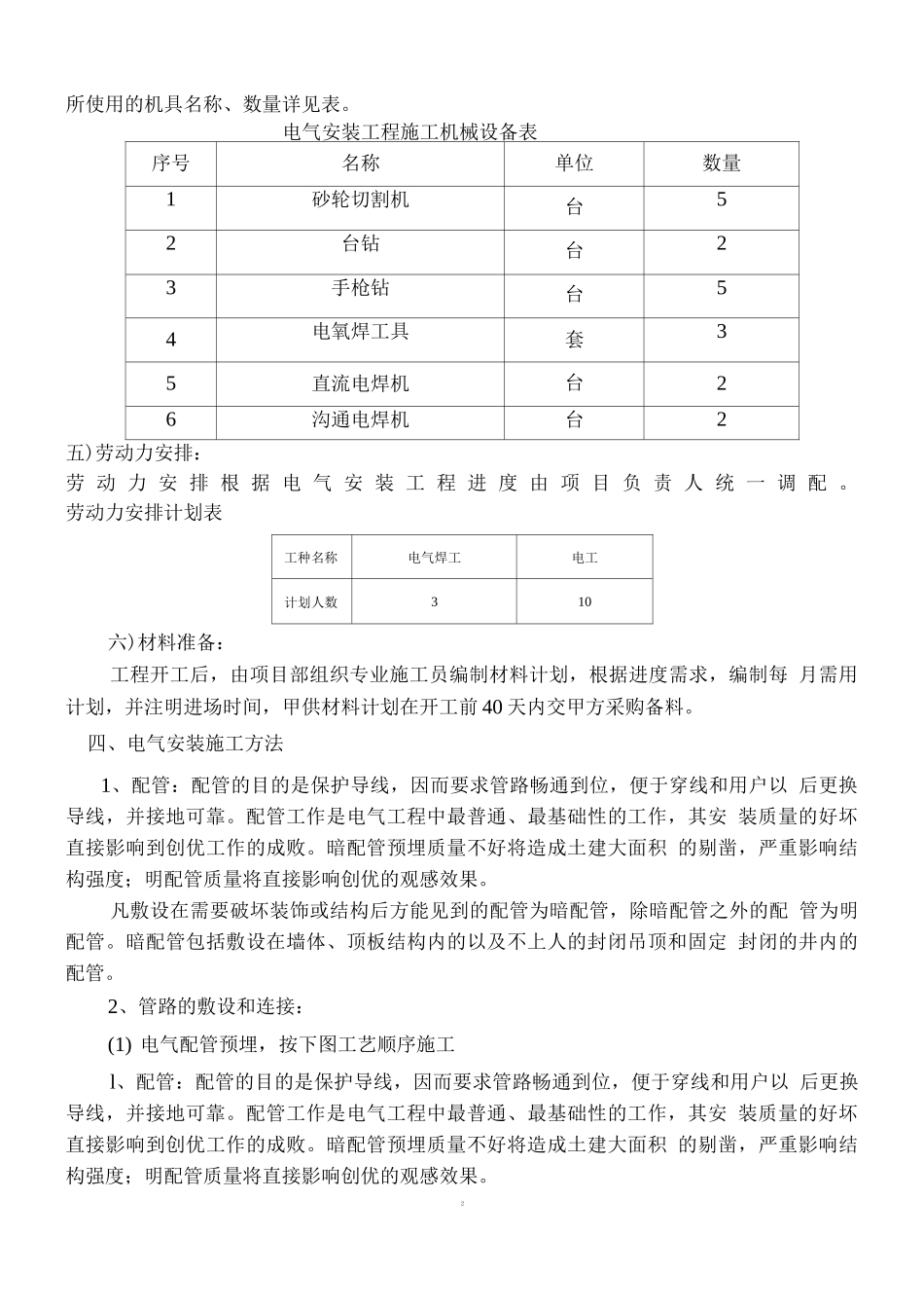 电器施工方案_第2页