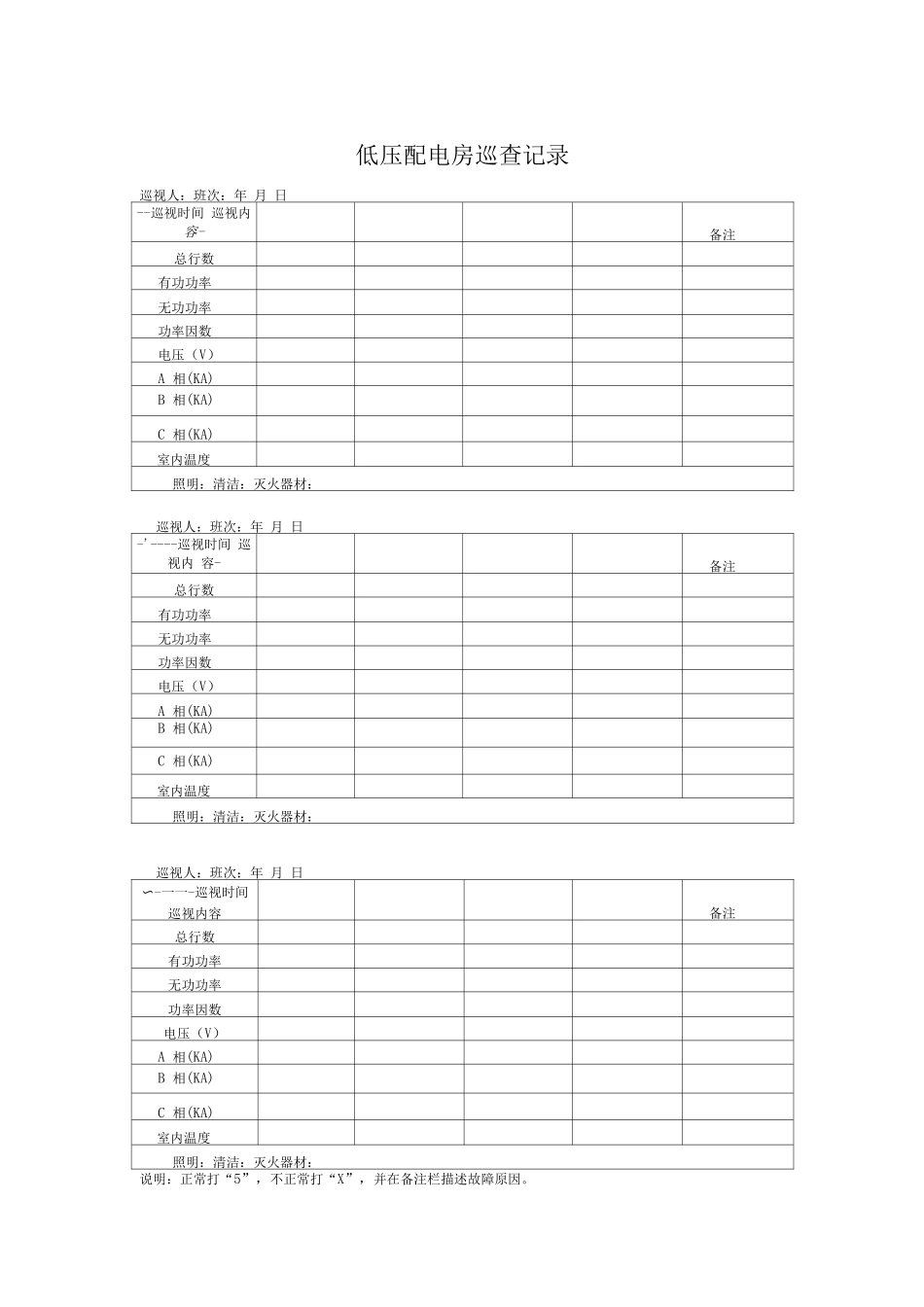 电房巡查记录_第1页