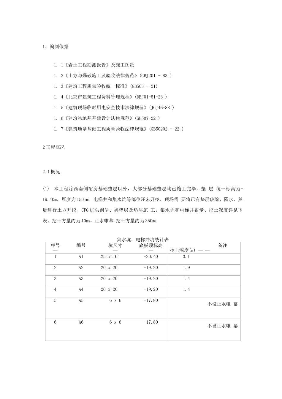 电梯井、集水坑施工方案_第2页