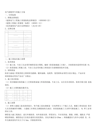 电气暗配管专项施工方案