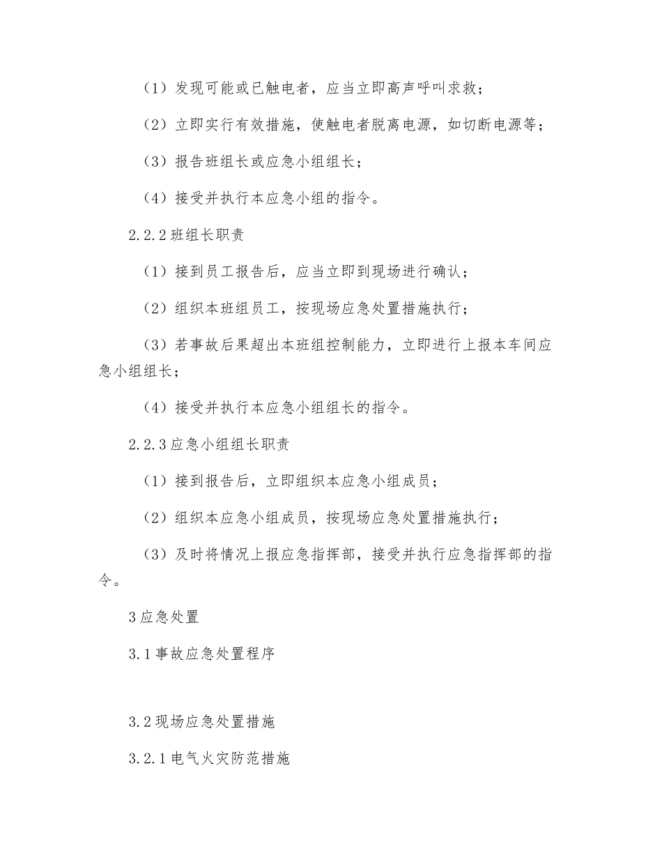 电气火灾现场处置方案_第2页