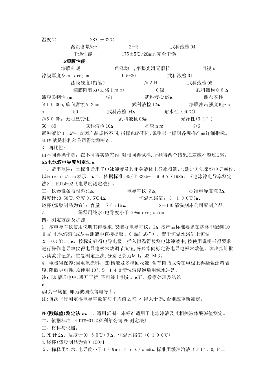 电泳涂料与电泳涂膜检测指标及检测规范_第2页