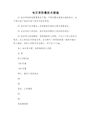 电石库防爆技术措施
