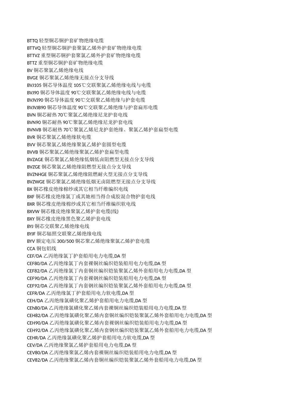电线电缆规格型号表一览大全_第3页