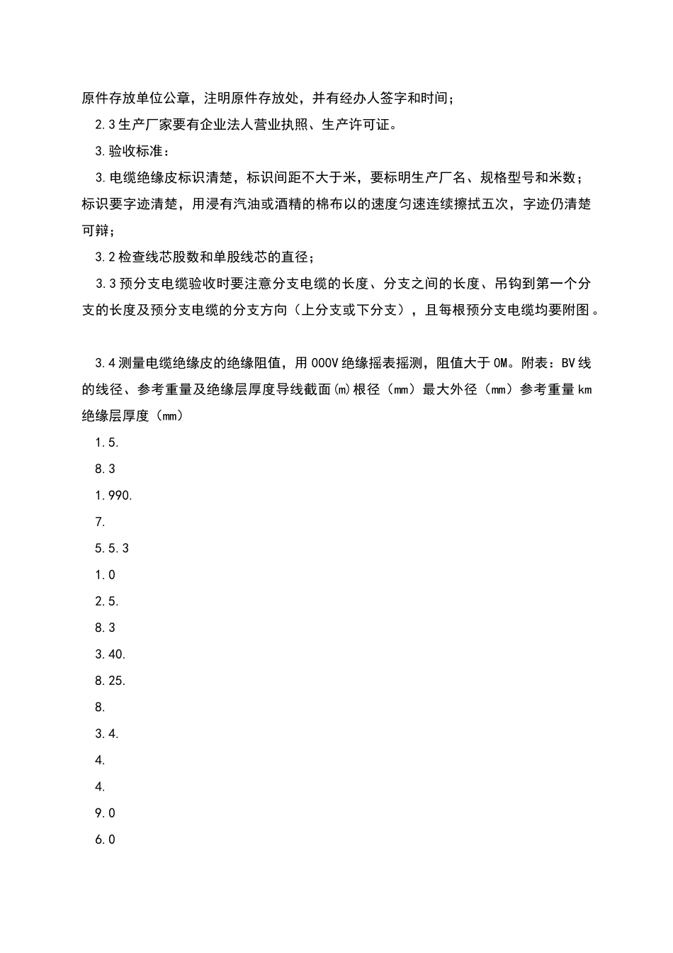 电线电缆验收要求及相关标准_第2页