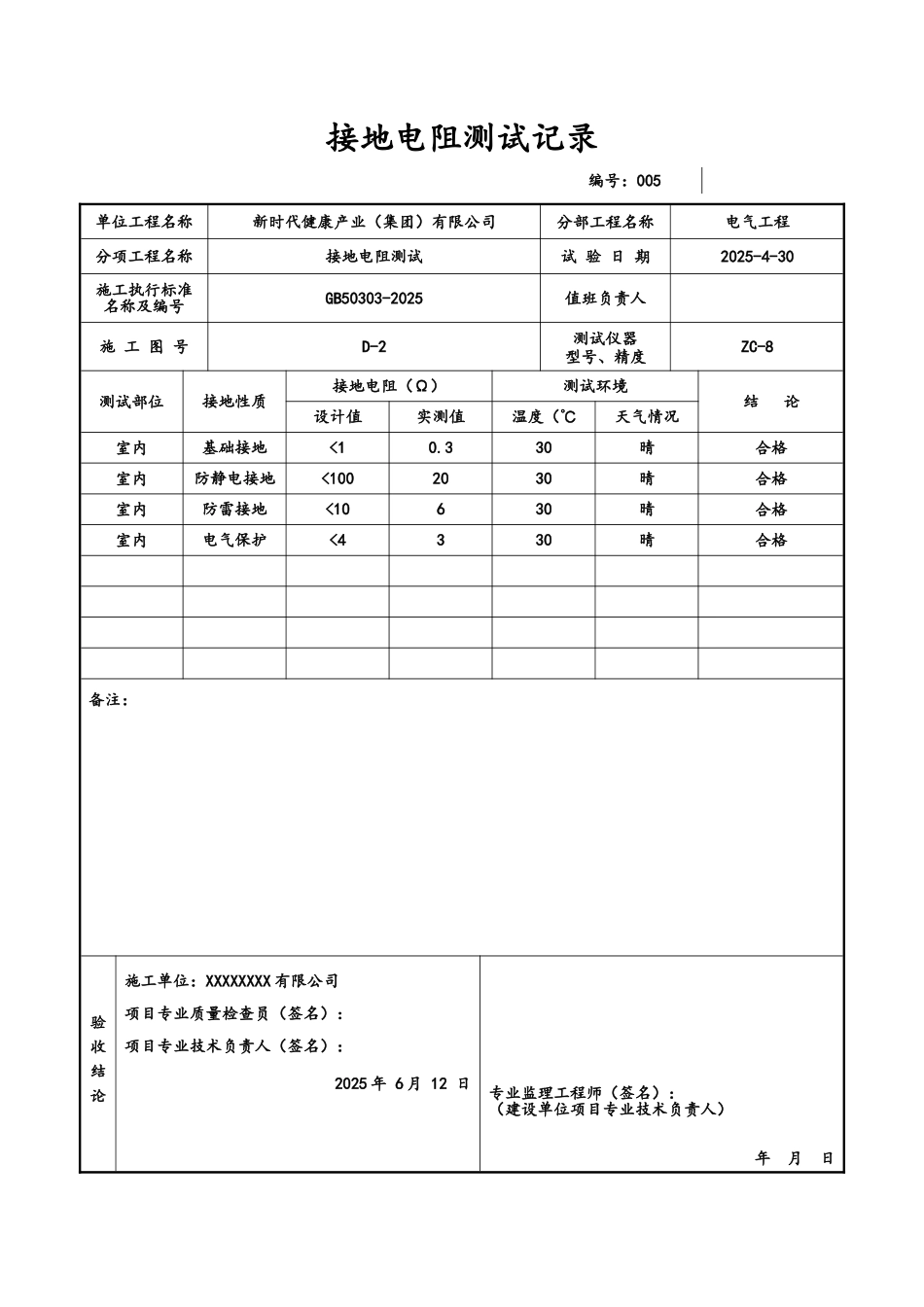 电缆敷设和绝缘电阻测试记录文本_第2页
