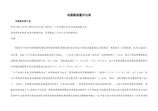 电缆载流量对照表-单相电线载流量