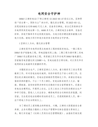 电网安全守护神