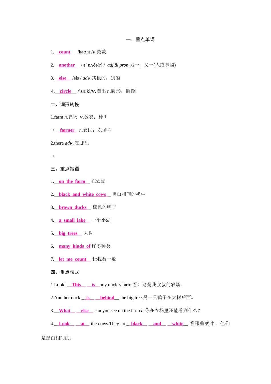 25秋新人教版英语七年级上册 Starter Unit 3 Welcome! 知识梳理 _第3页