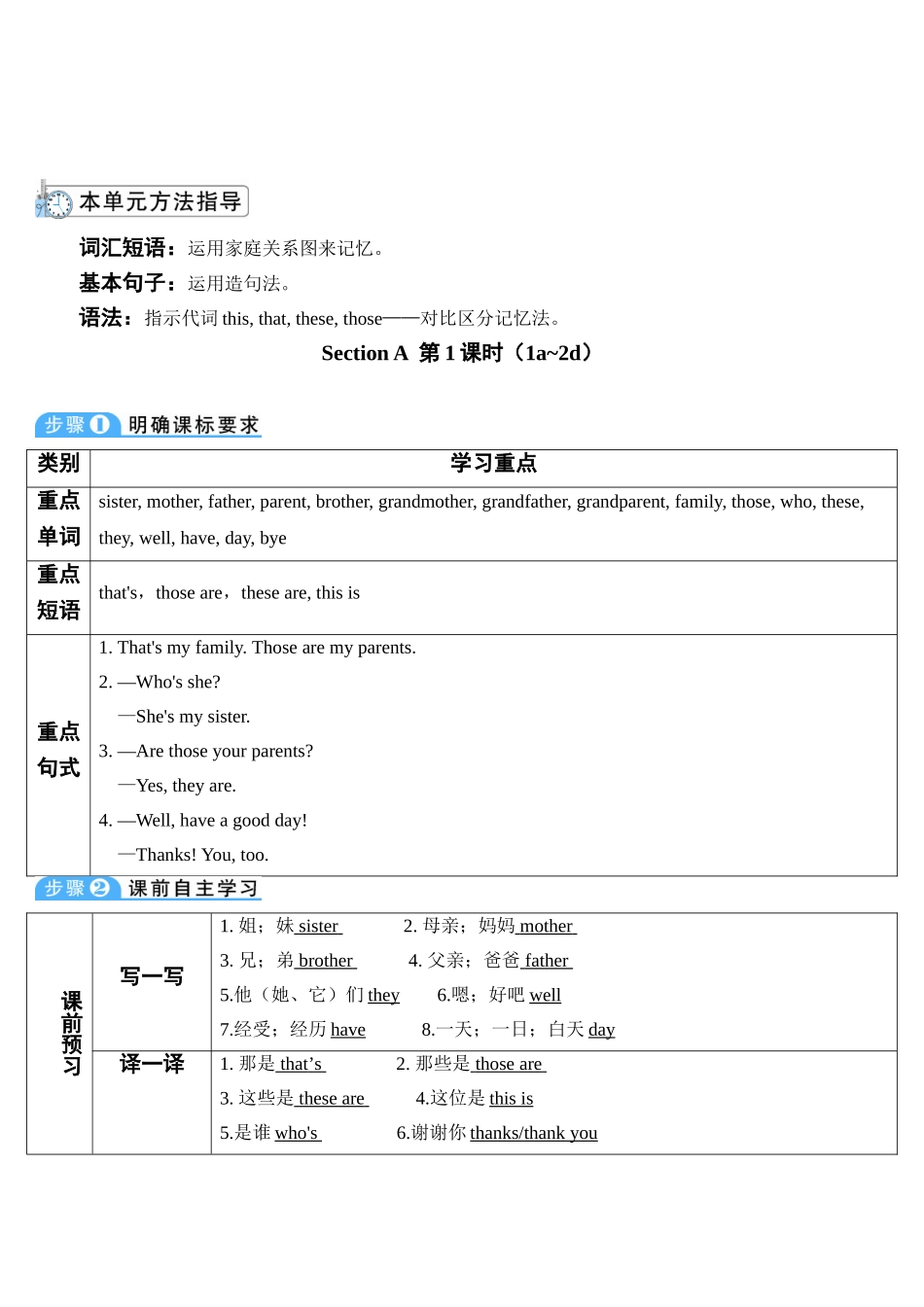 （25秋）新人教版英语七年级上册Unit2  教案（共5课时）_第3页