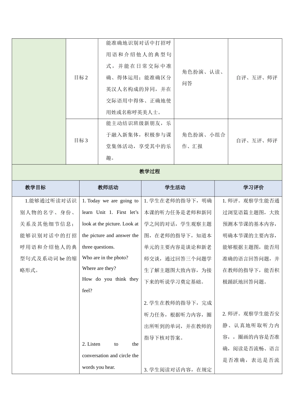 25秋新人教版七年级英语上册Unit 1 You and Me Section A  2a-2e教案_第3页