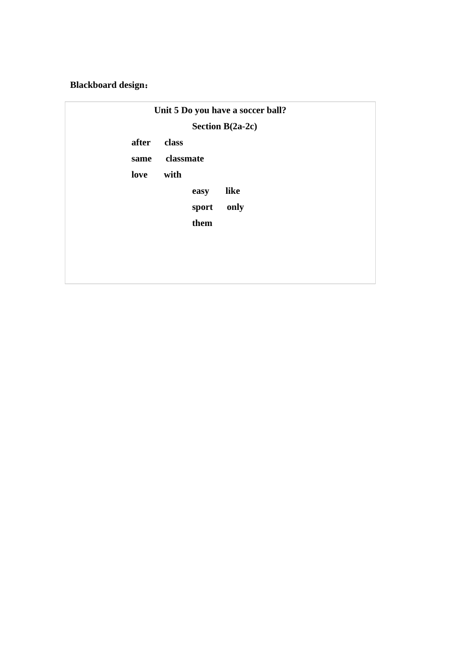 25秋新人教版七年级英语上册Unit 5 Section B (2a-2c)教案  _第3页