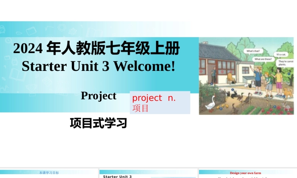 25秋新人教版七年级英语上册-Starter Unit 3 课时4 Project课件