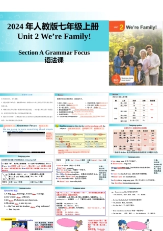 25秋新人教版七年级英语上册-Unit 2 课时3 Section A（Grammar Focus）课件