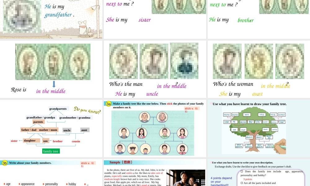 25秋新人教版七年级英语上册-Unit 2 课时6 Project课件